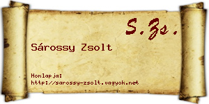 Sárossy Zsolt névjegykártya