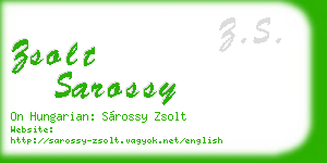 zsolt sarossy business card